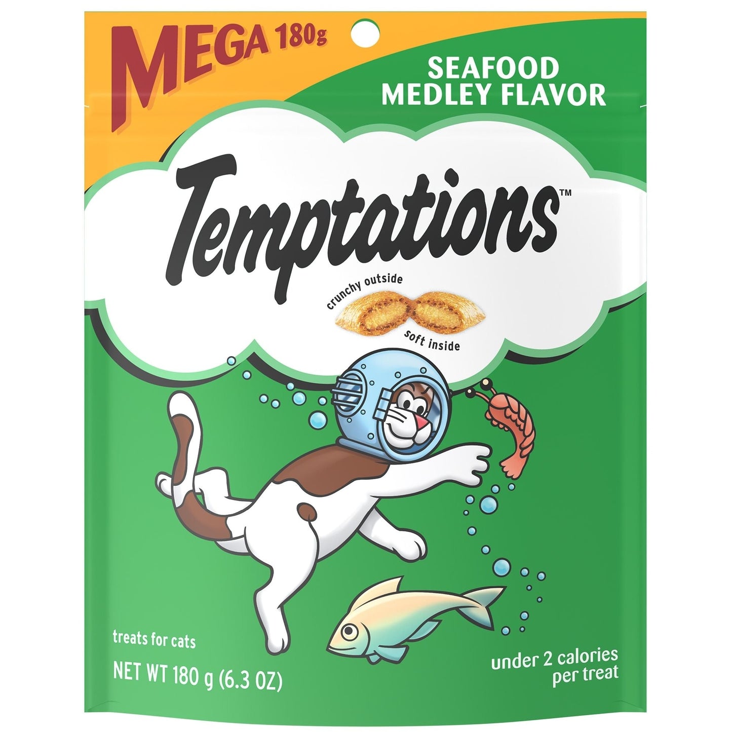 Temptations Classics Crunchy & Soft Adult Cat Treats Seafood Medley 1ea/6.3oz.