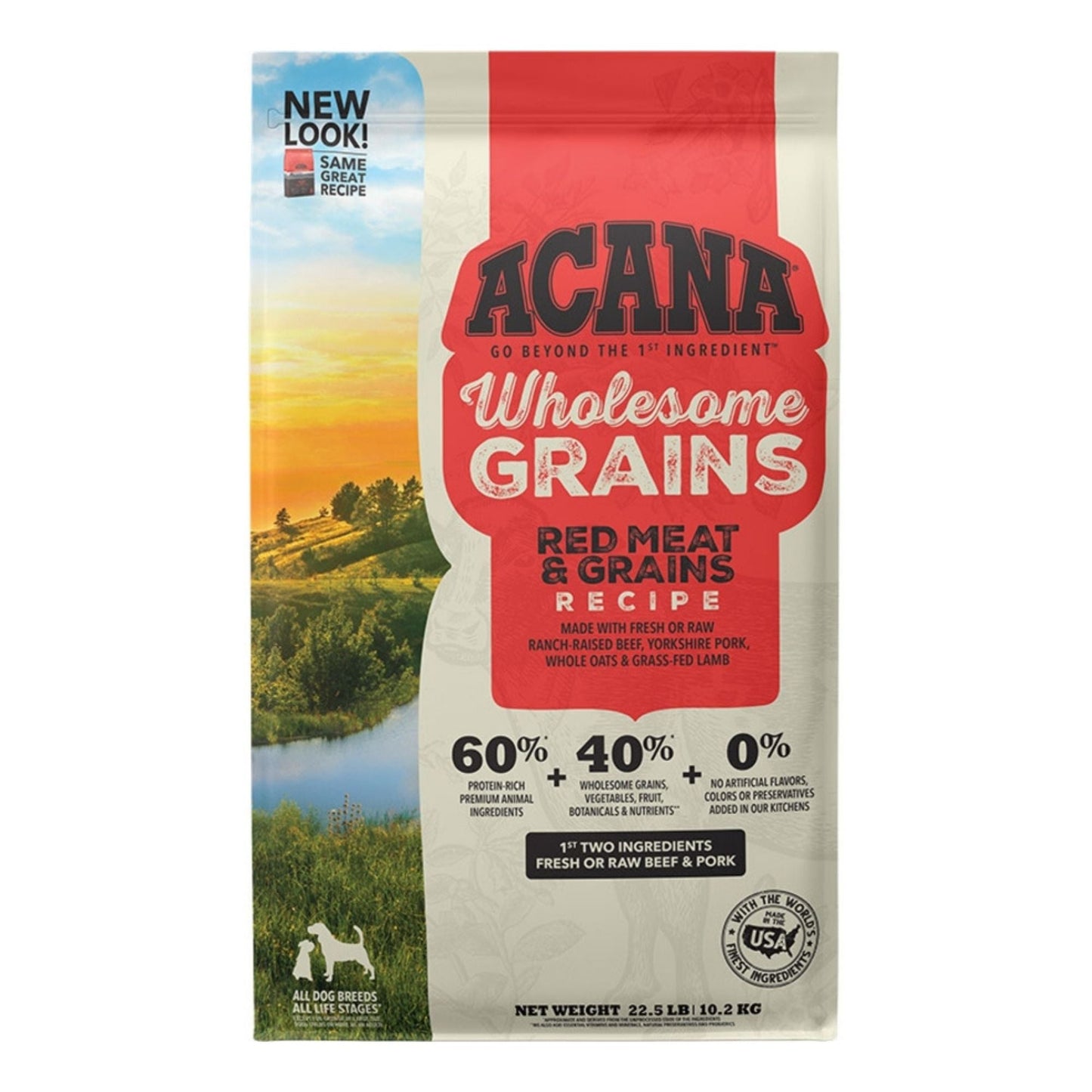 Acana Dog Wholesome Grains Red Meat + Grains 22.5Lbs