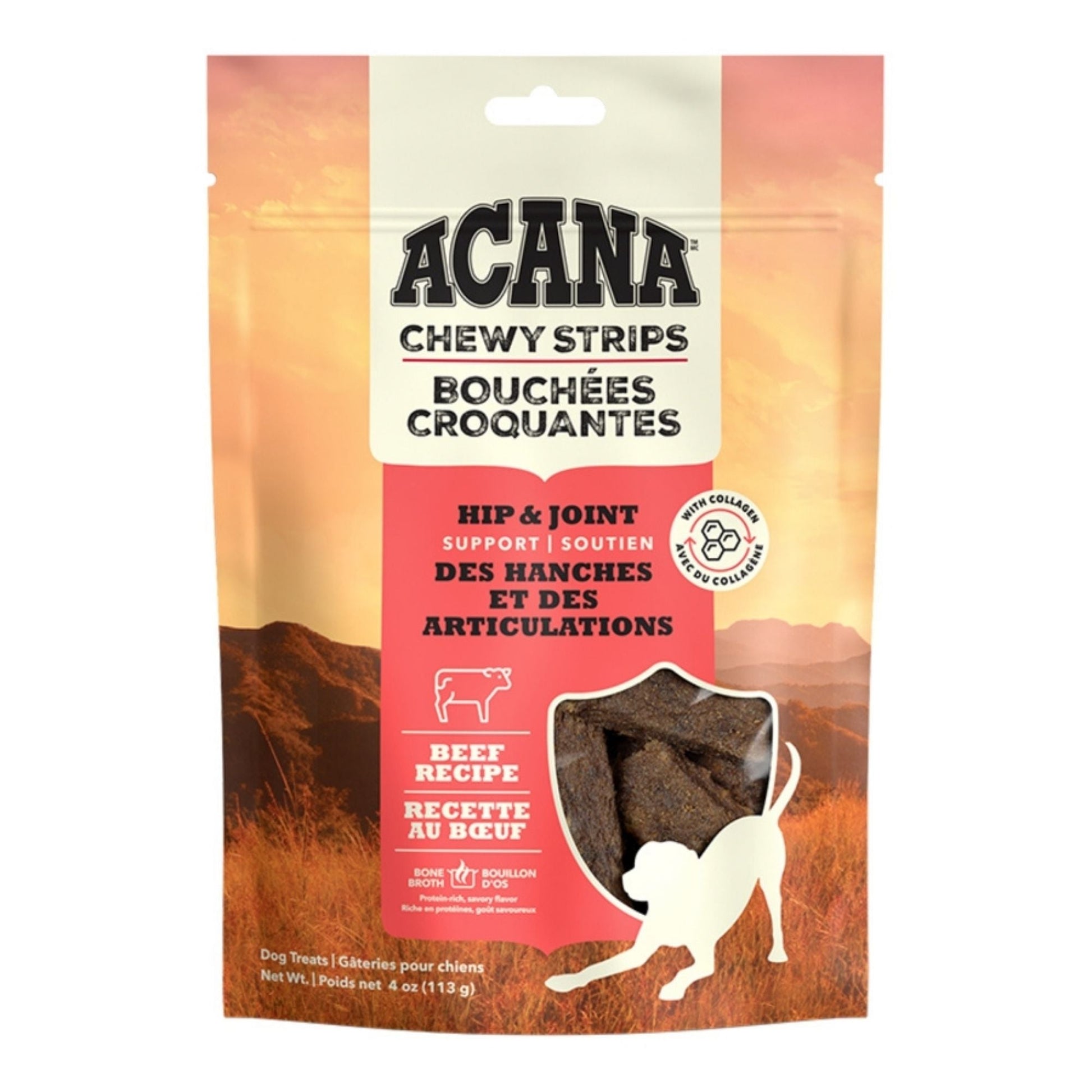 Acana Dog Grain Free Chewy Strips Beef Recipe 4oz.