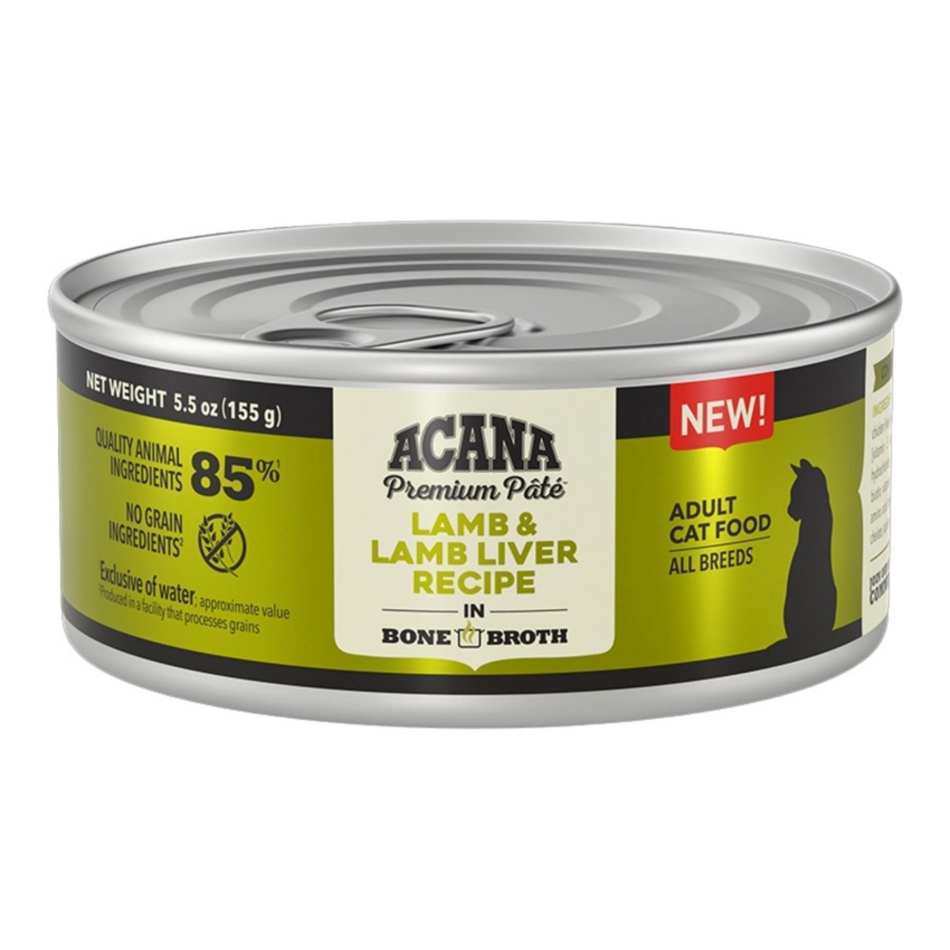 Acana Cat Grain Free Lamb + Lamb Liver In Bone Broth 5.5oz. (Case of 12)