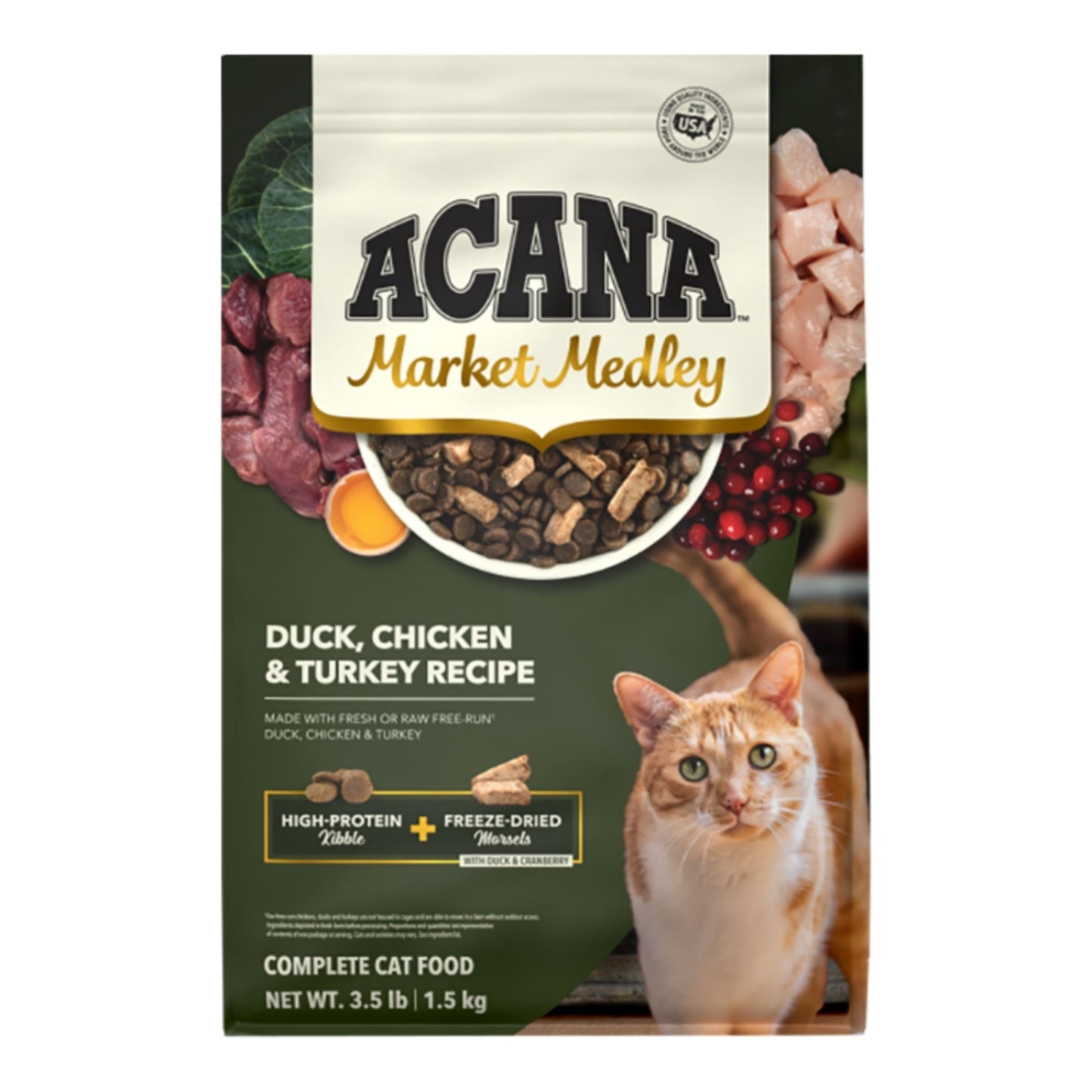 Acana Cat Market Medley Grain Free Poultry + Freeze-Dried Duck Morsels 3.5Lbs
