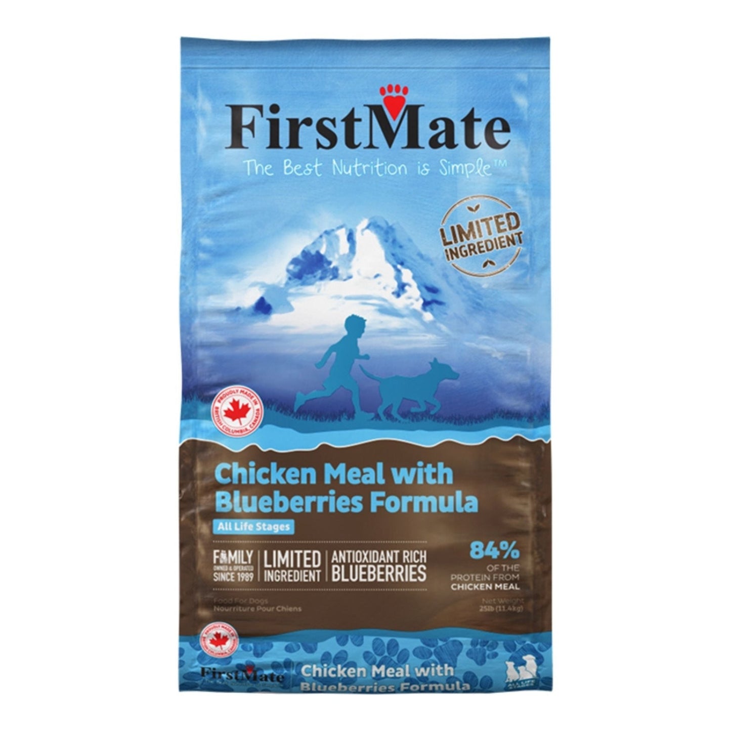 Firstmate Dog Limited Ingredient Grain Free Chicken & Blueberry 25Lbs