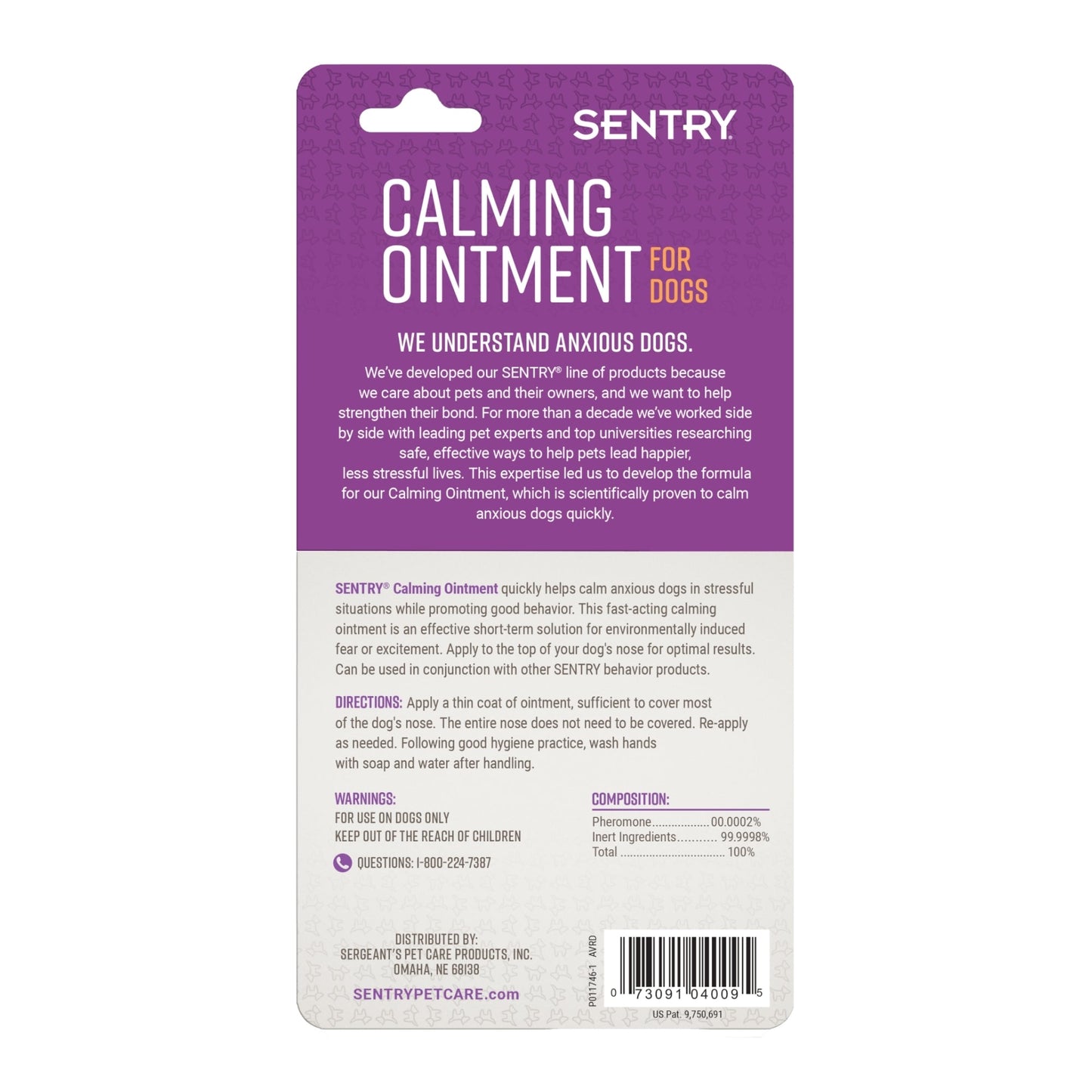 Sentry Calming Ointment For Dogs