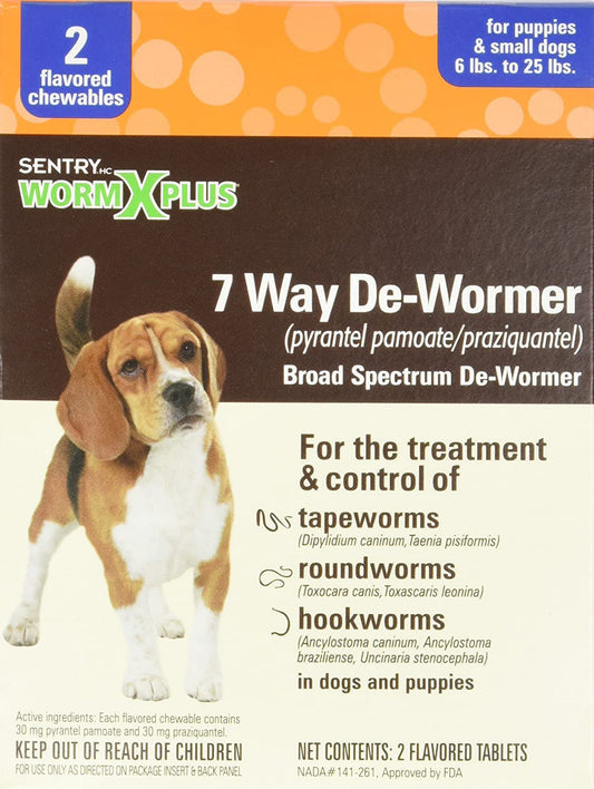 SENTRY Worm X Plus 7 Way DeWormer for Small Dogs