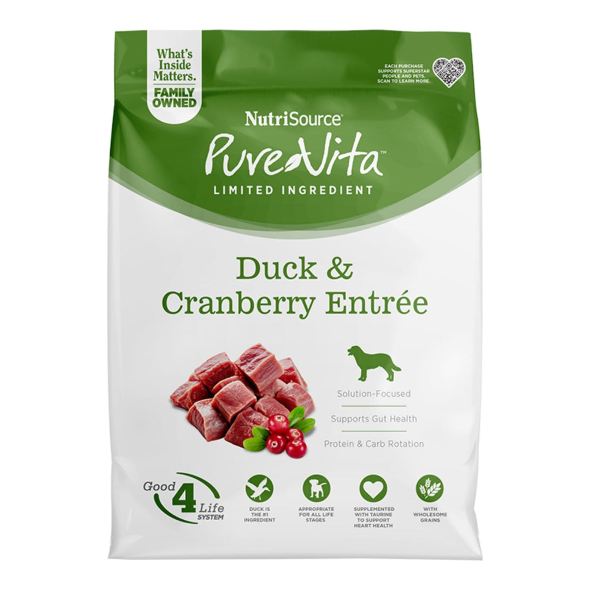 Pure Vita Dog Duck & Cranberry 4Lbs