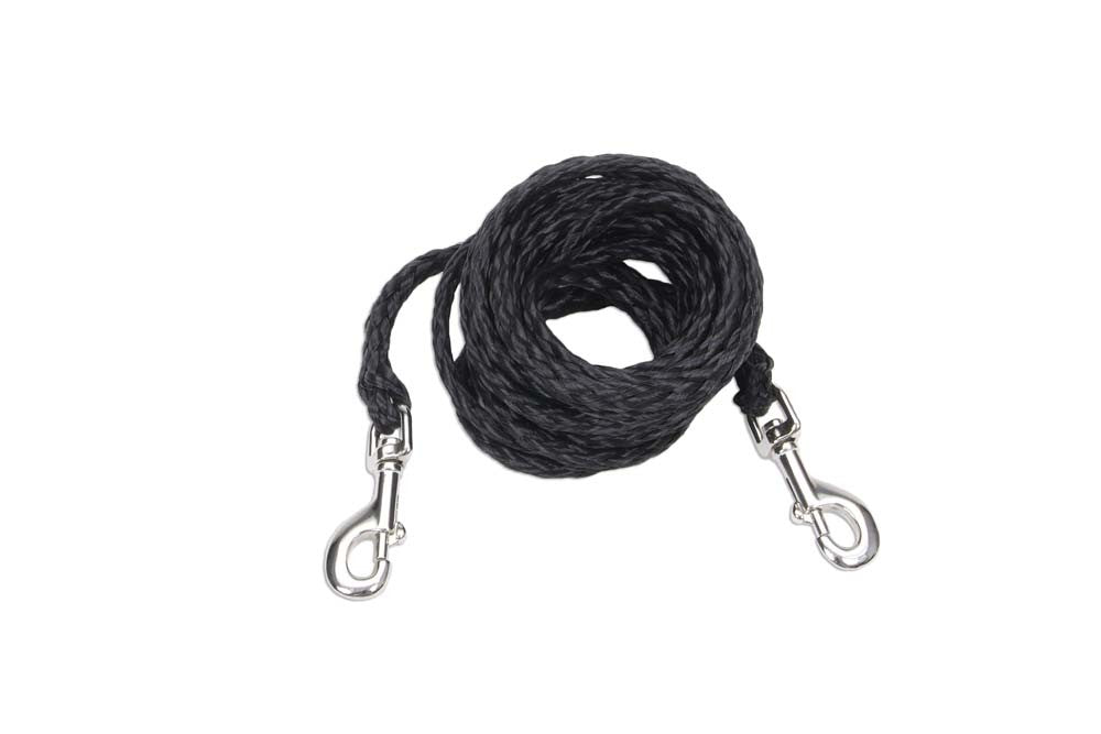 Coastal Poly Big Dog Tie Out Black, 1ea/3/8 In X 15 ft