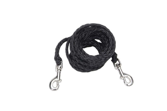 Coastal Poly Big Dog Tie Out Black, 1ea/3/8 In X 15 ft