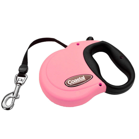 Coastal Retractable Dog Leash Pink, 1ea/16 ft, MD