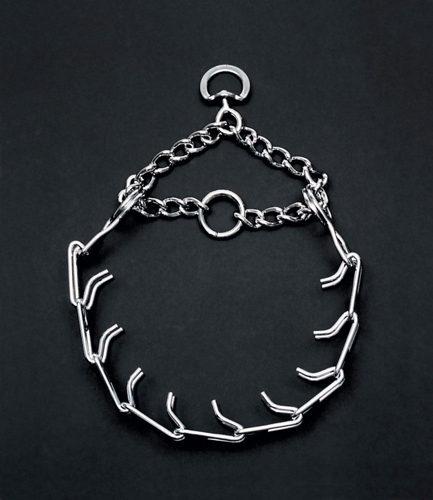 Titan Prong Training Dog Collar Nickel, Chrome, 1ea/4 Mm X 22 in