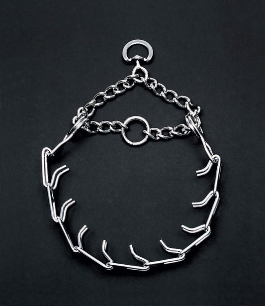 Titan Prong Training Dog Collar Nickel, Chrome, 1ea/4 Mm X 22 in