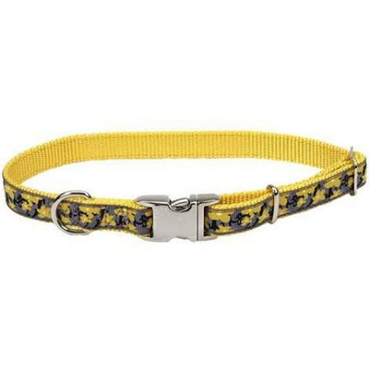 Ribbon Adjustable Nylon Dog Collar with Metal Buckle