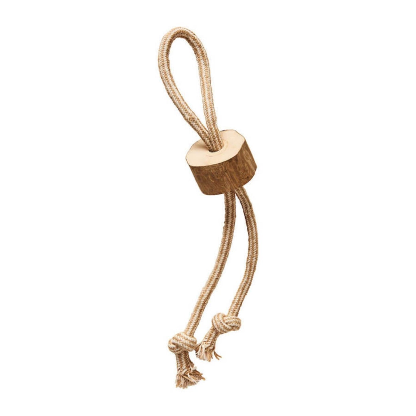 Spot Coffee Wood Dog Chew Toy w/Rope 1ea/18 in Default Title