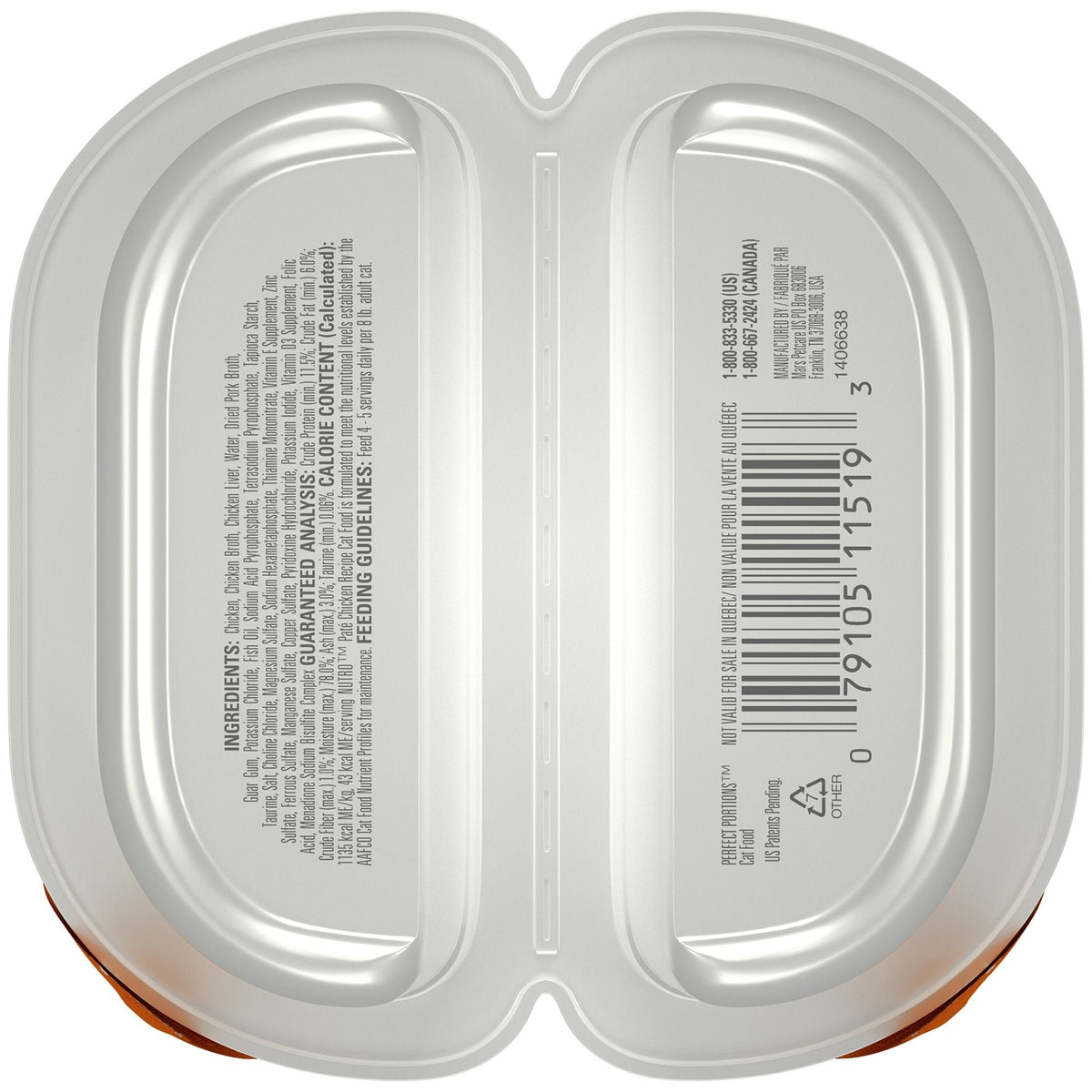 Nutro Products Perfect Portions Grain Free Paté Adult Wet Cat Food Chicken 2.6oz. (Case of 24)