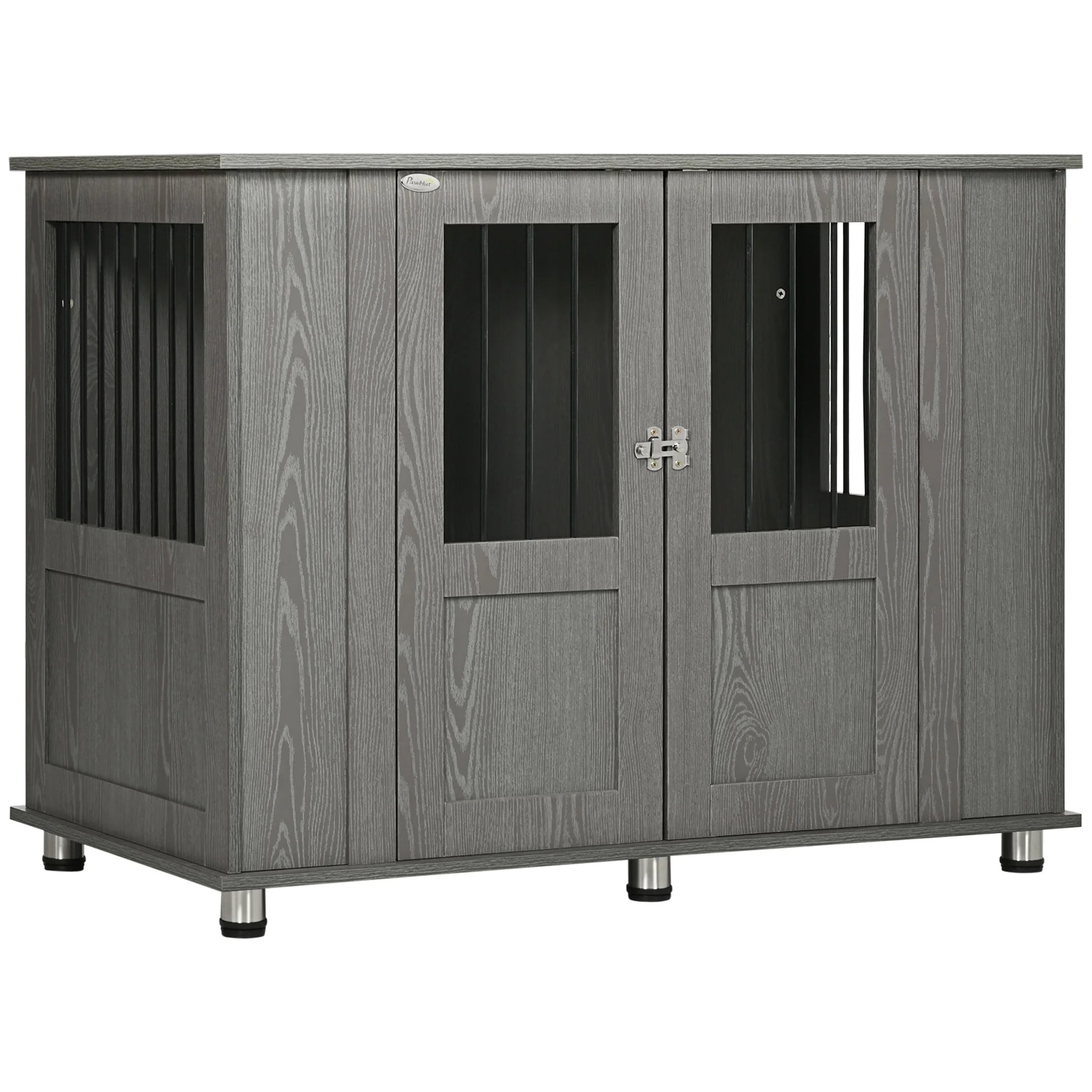 Dog Crate, Pet Cage Kennel, W/ Wooden Top, Windows, for XL Dogs