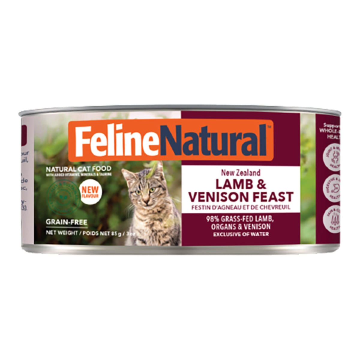Feline Natural Cat Grain Free Canned New Zealand Lamb & Venison Feast 3oz. (Case of 24)