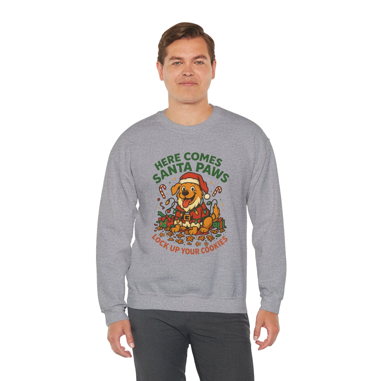 Here Comes Santa Paws Holiday Crewneck