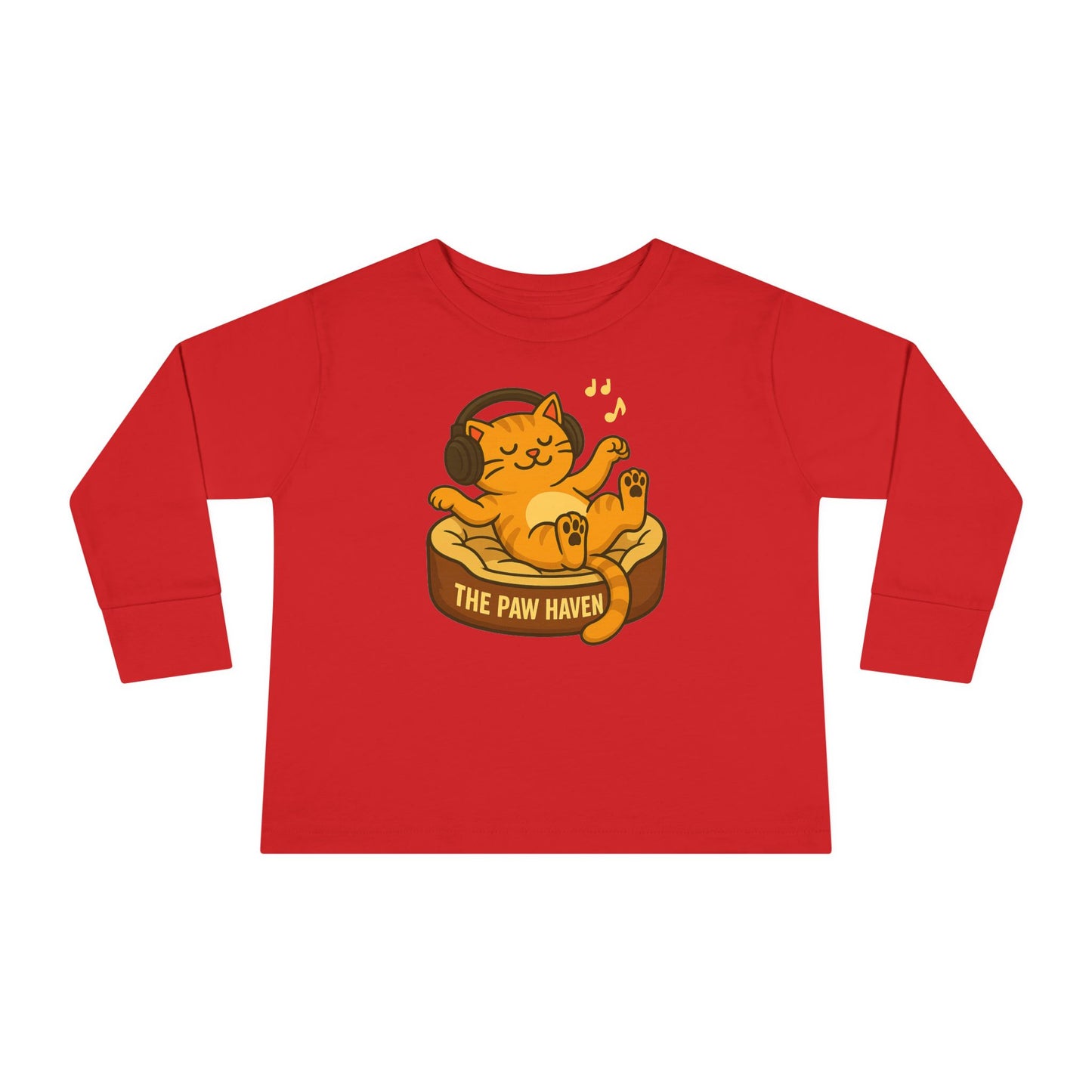 Jamming Cat Toddler Long Sleeve Tee