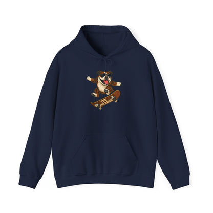 Skateboarding Bulldog Hoodie Sweatshirt
