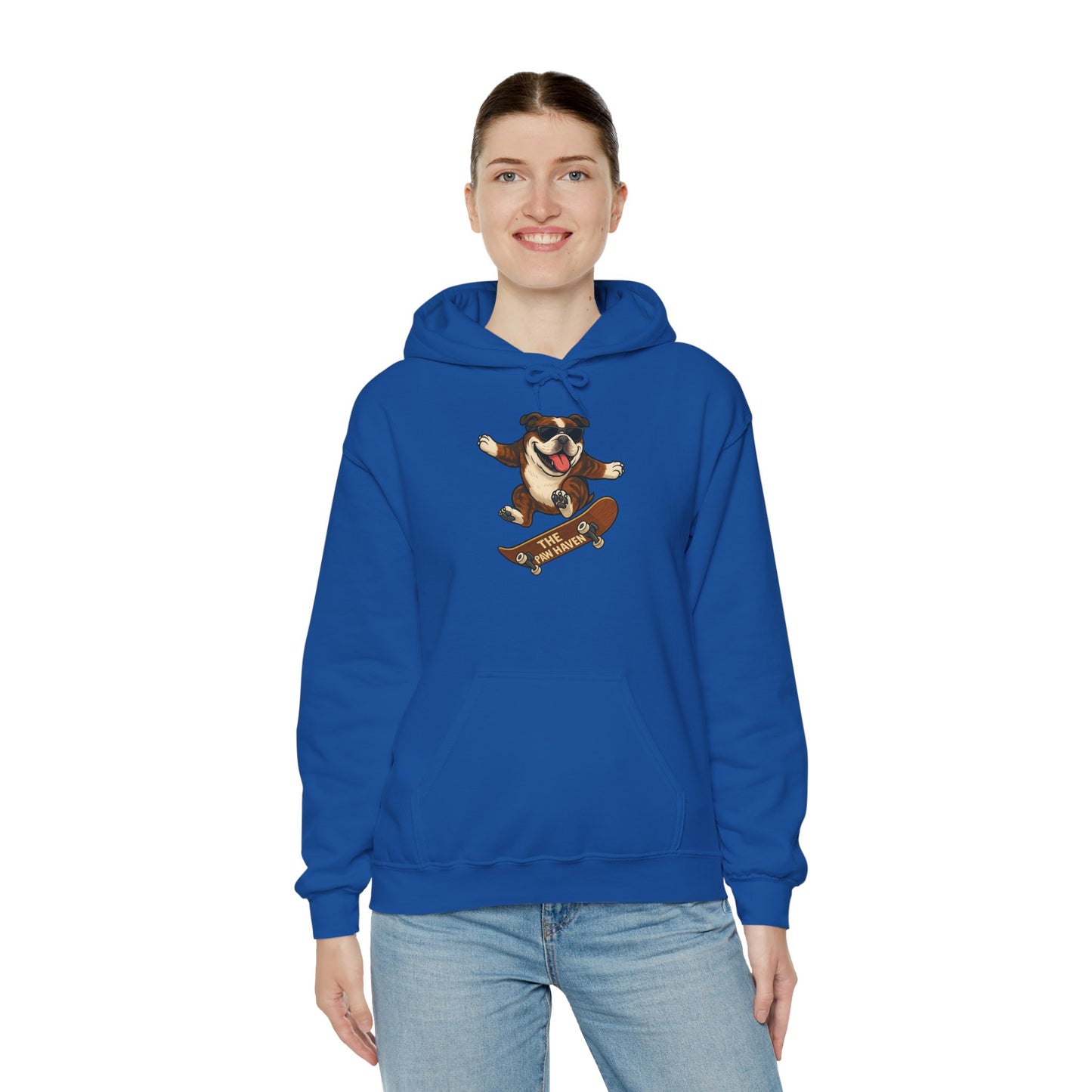 Skateboarding Bulldog Hoodie Sweatshirt