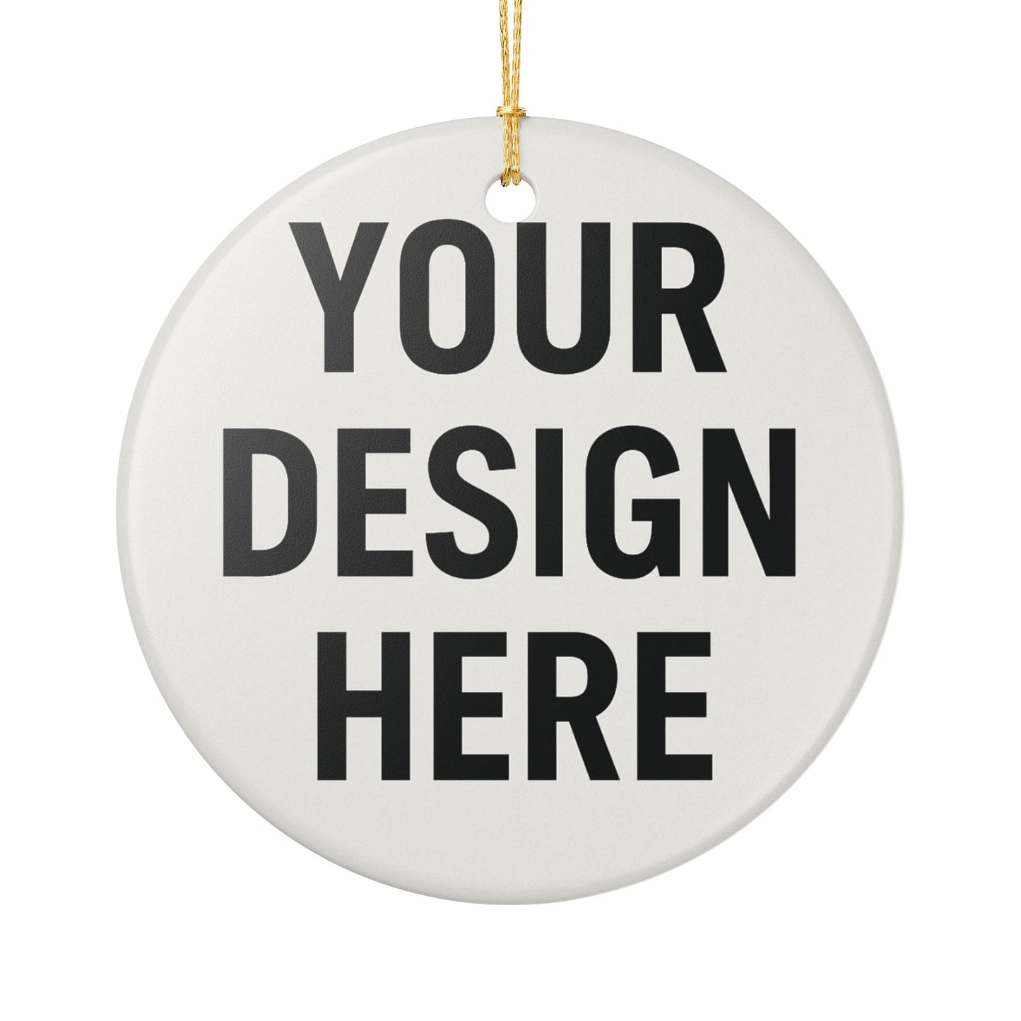 Custom Ceramic Ornament - Personalized Round Holiday Decoration