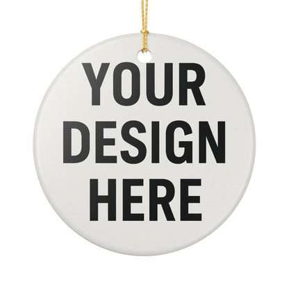 Custom Ceramic Ornament - Personalized Round Holiday Decoration