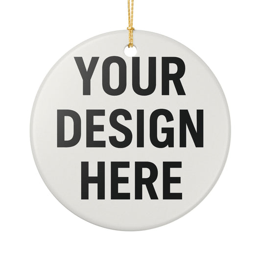 Custom Ceramic Ornament - Personalized Round Holiday Decoration