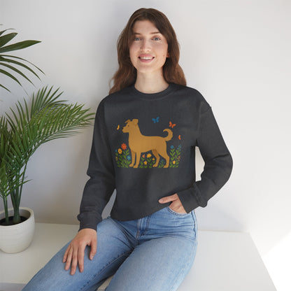 Dog Lover's Floral Crewneck Sweatshirt