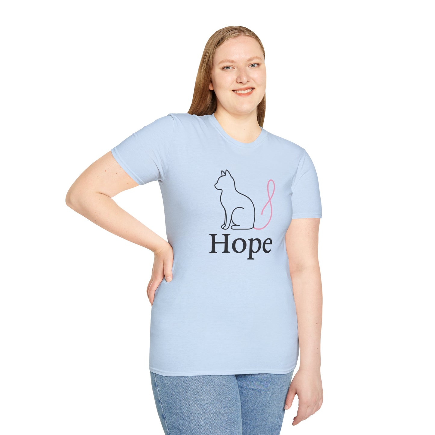 Hope Cat Breast Cancer awareness  T-Shirt