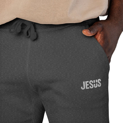Jesus Embroidered Unisex Fleece Sweatpants