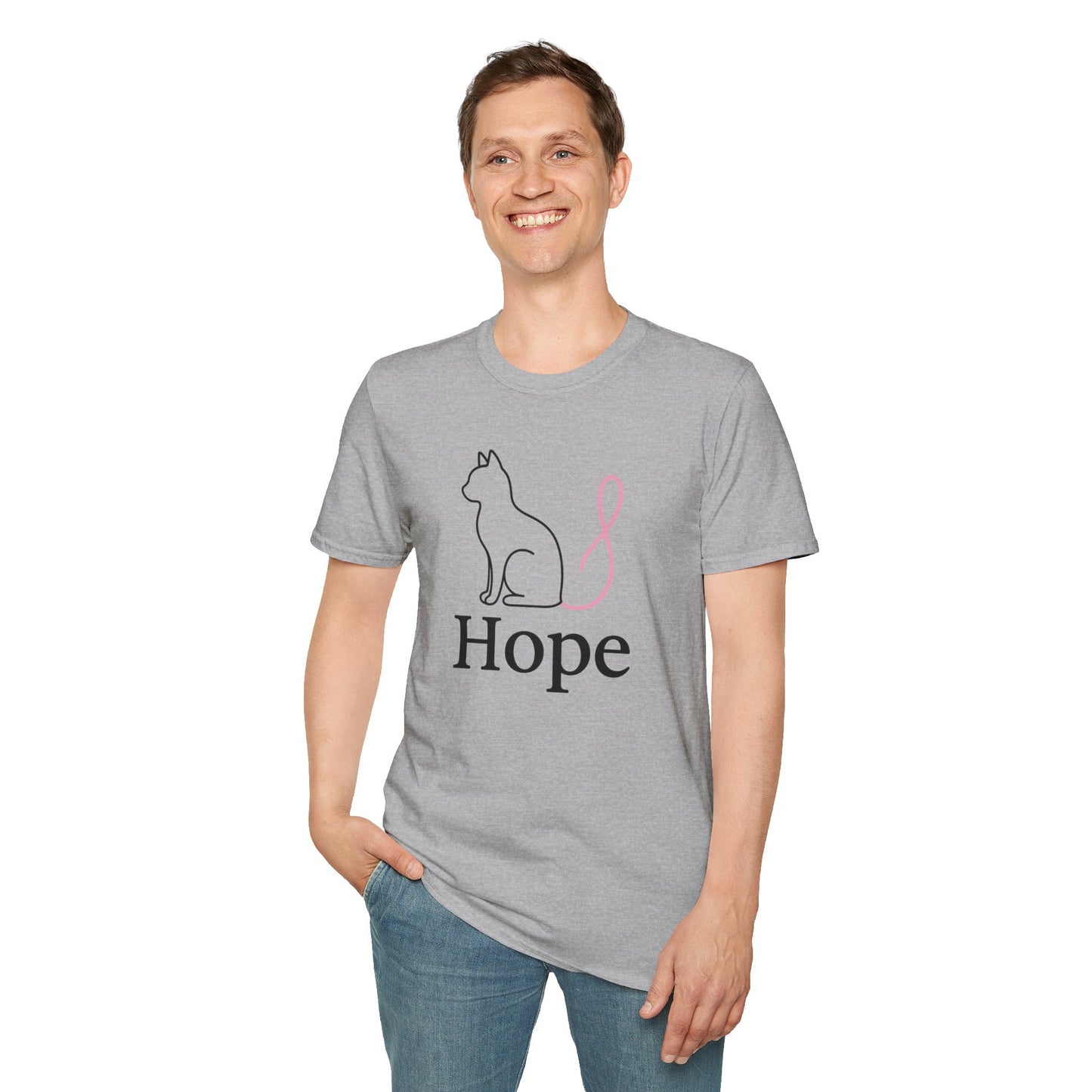 Hope Cat Breast Cancer awareness  T-Shirt