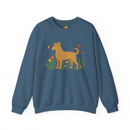 Dog Lover's Floral Crewneck Sweatshirt