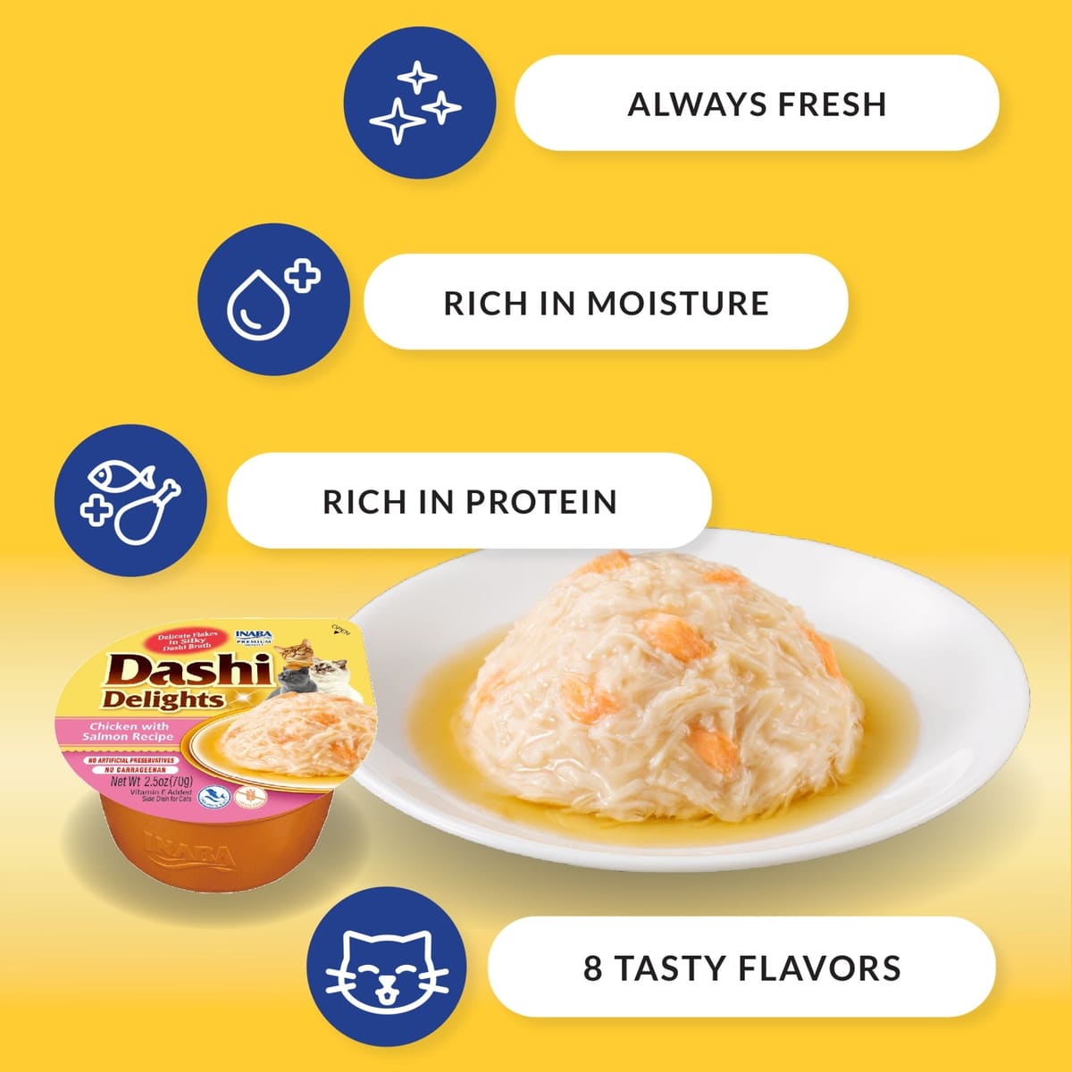 Inaba Dashi Delight 2.5oz. Chicken Cheese (6 count)