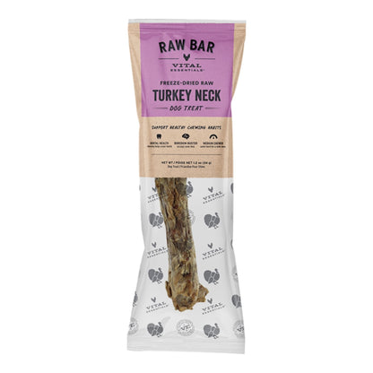 Vital Essentials Dog Raw Bar Freeze-Dried Raw Turkey Neck Treat 1.2oz. - (Case of 22)