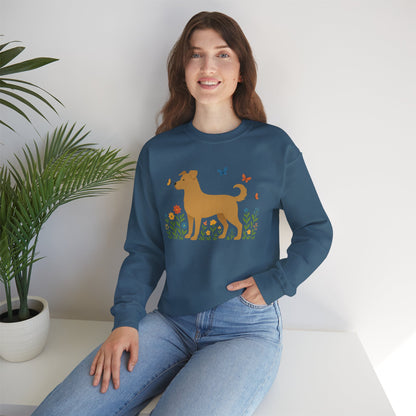 Dog Lover's Floral Crewneck Sweatshirt