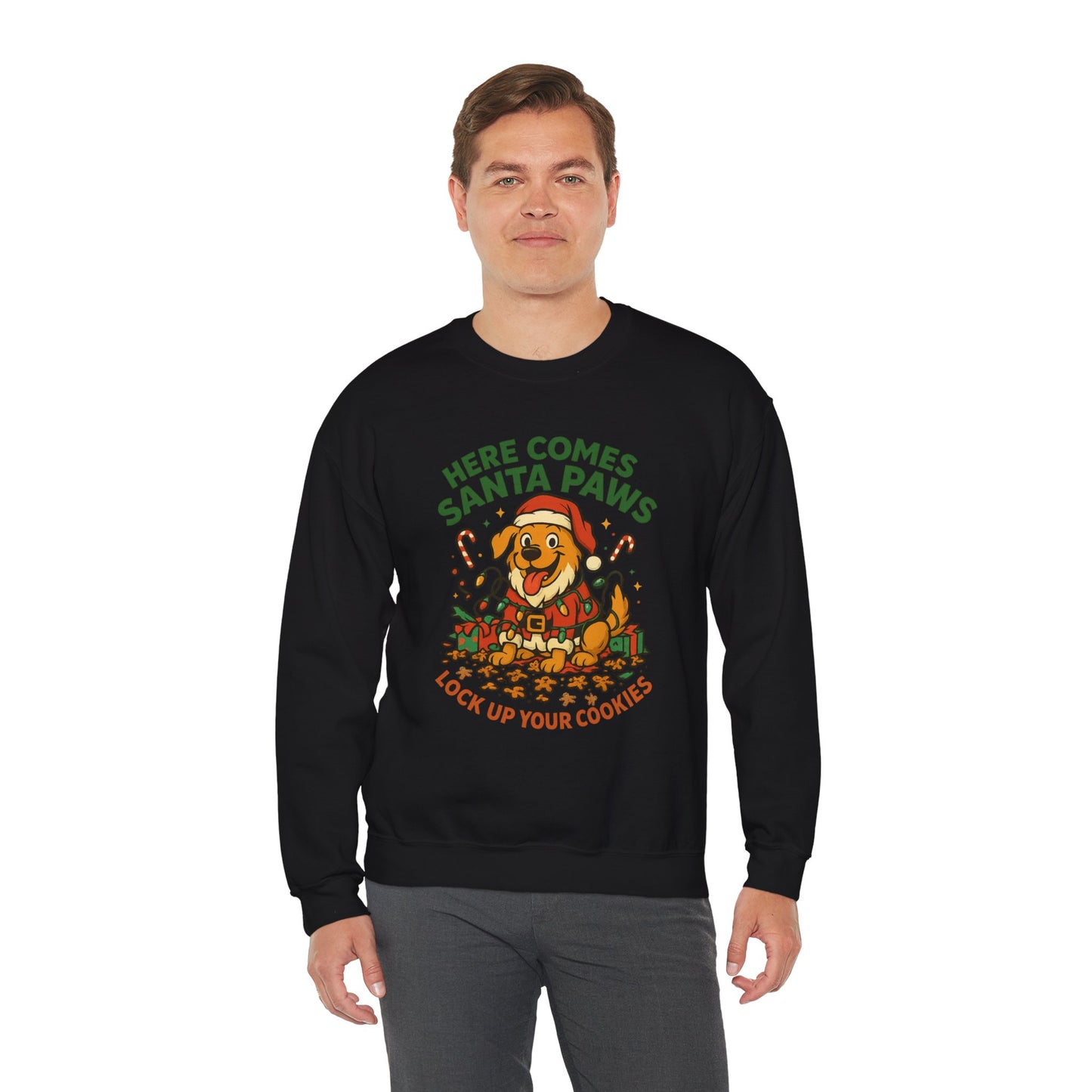 Here Comes Santa Paws Holiday Crewneck