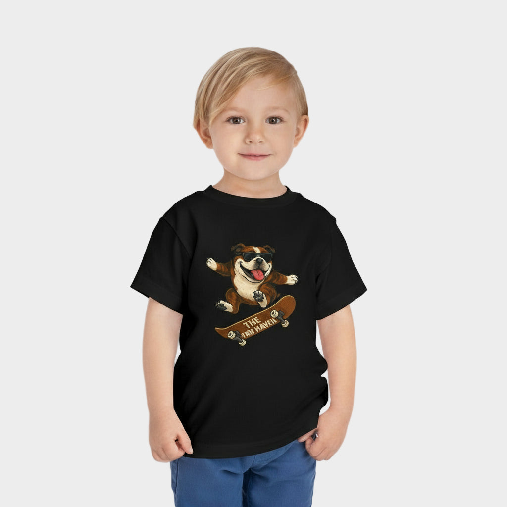Skateboarding Dog Toddler Tee