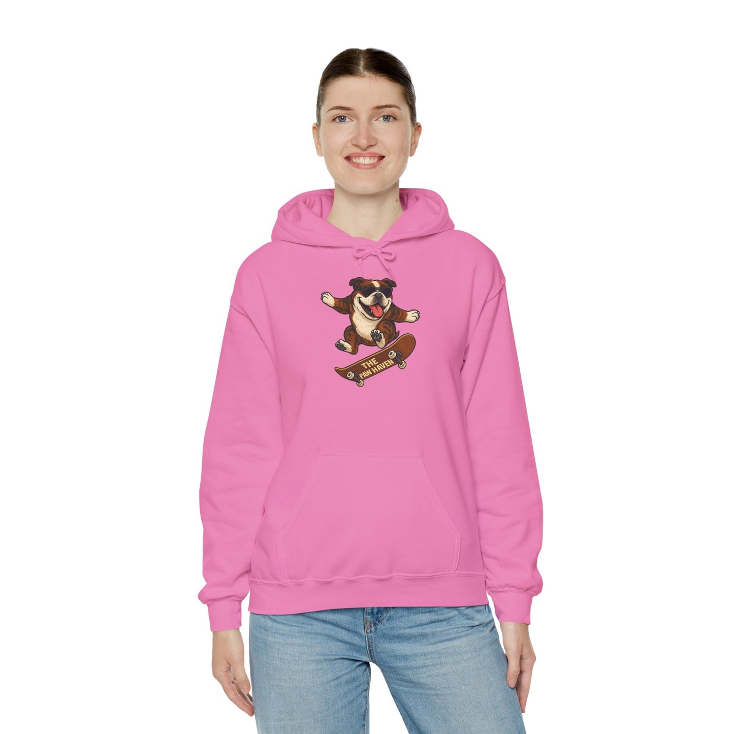 Skateboarding Bulldog Hoodie Sweatshirt