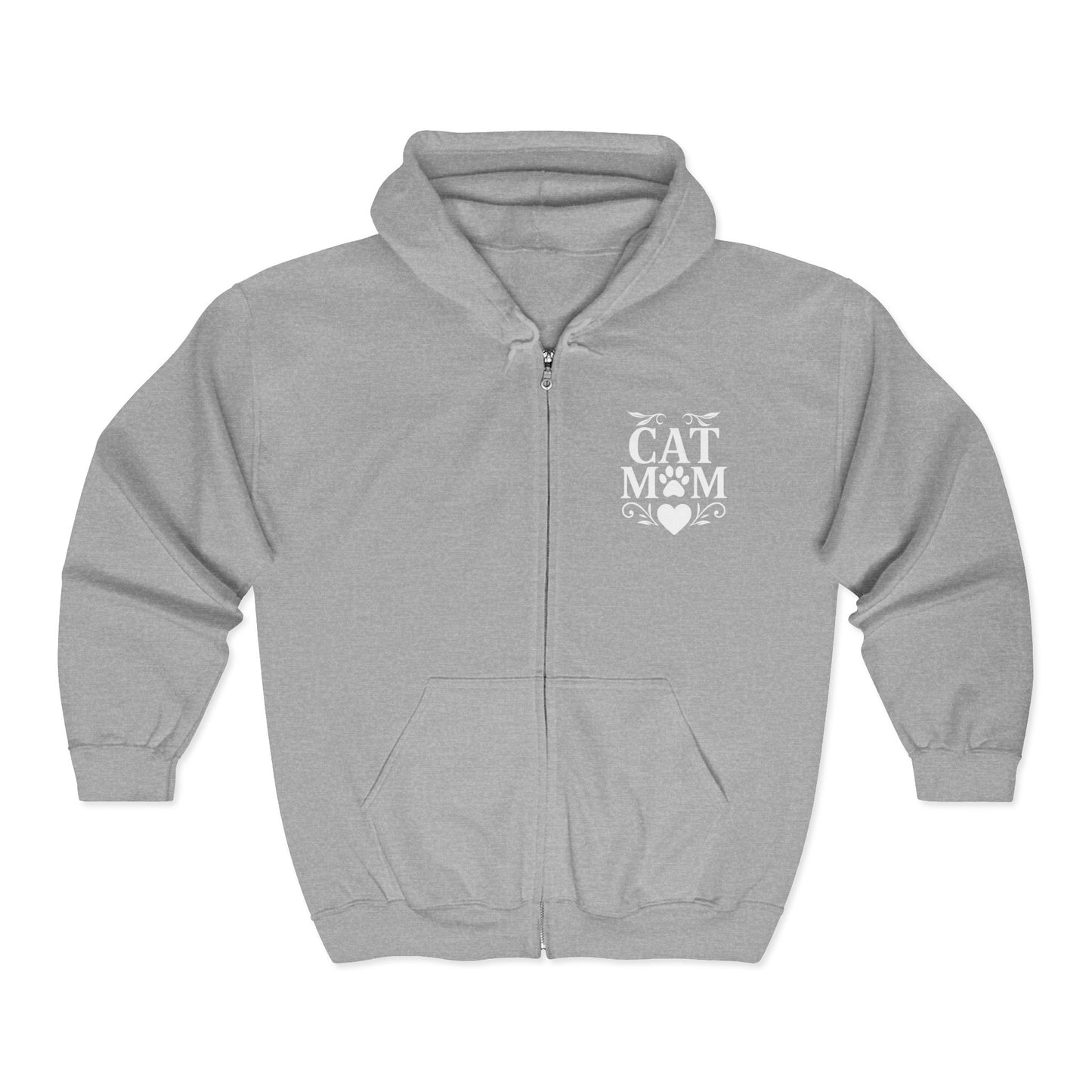 Cat Mom Zip Up Hoodie