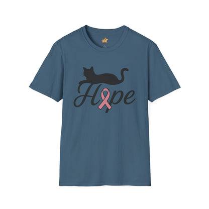 Hope Cat Breast Cancer Awareness T-Shirt