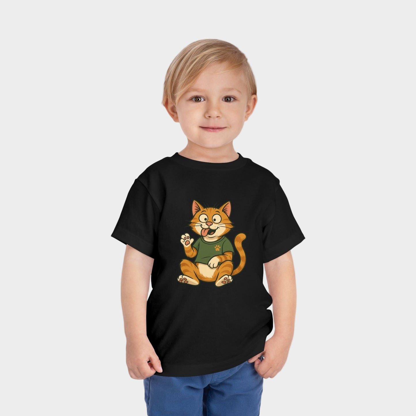Goofy Cat Toddler Tee