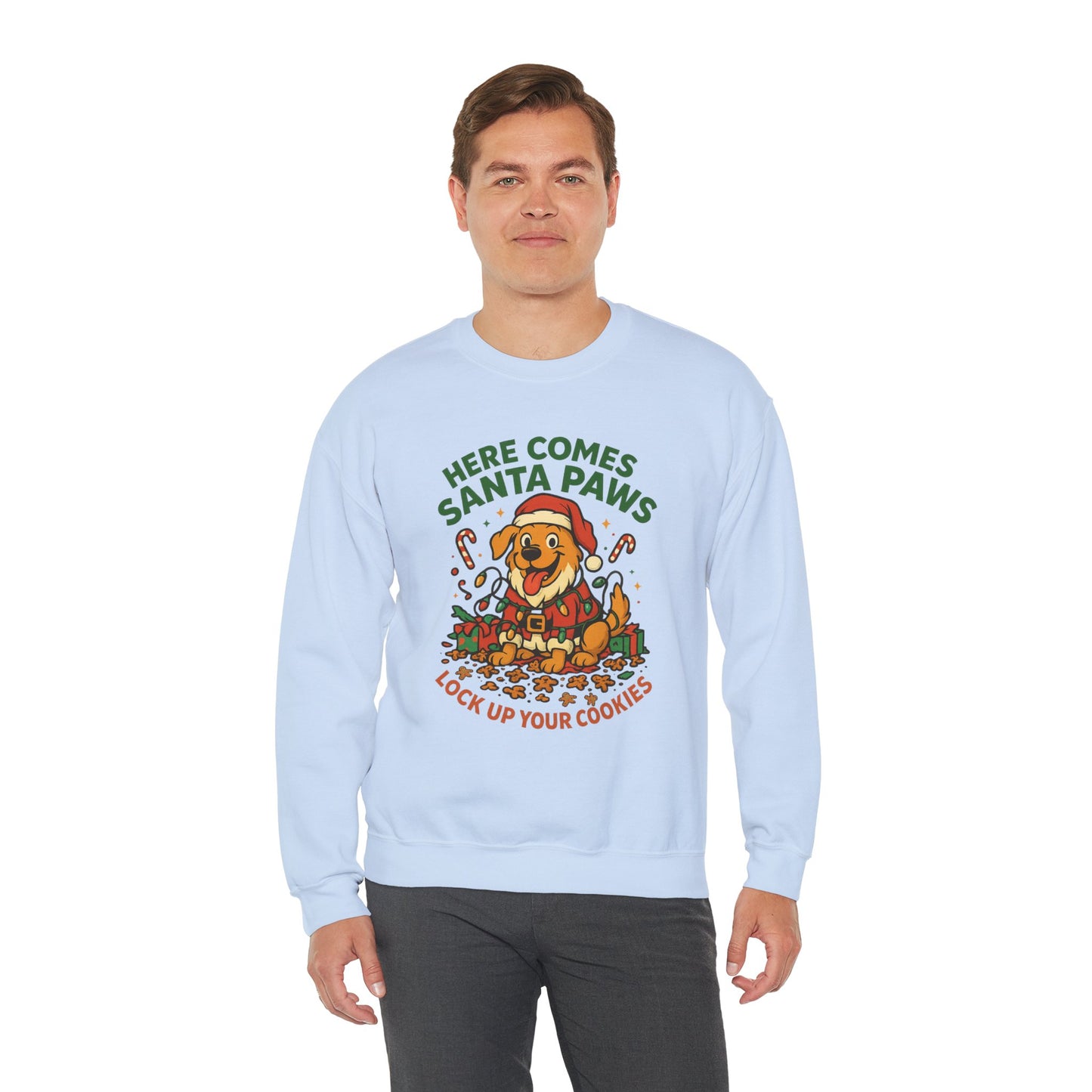 Here Comes Santa Paws Holiday Crewneck