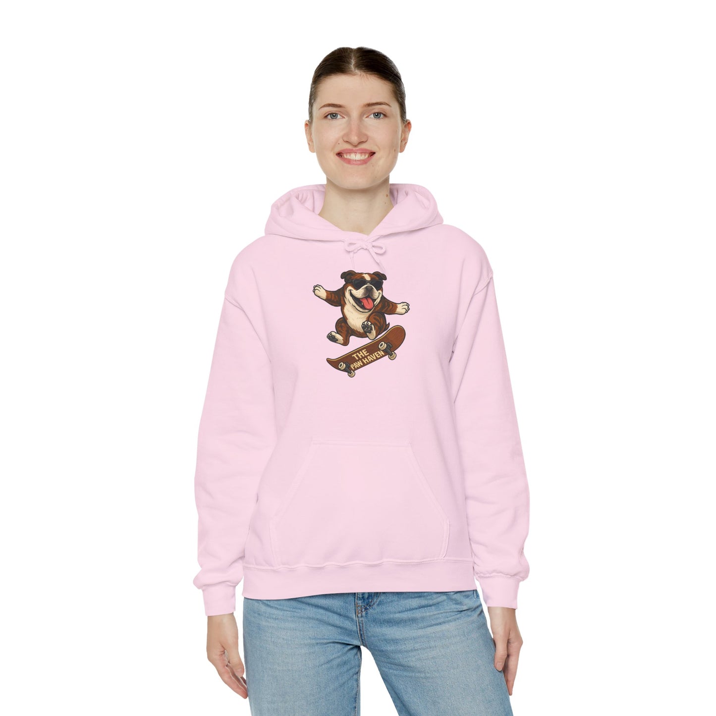 Skateboarding Bulldog Hoodie Sweatshirt