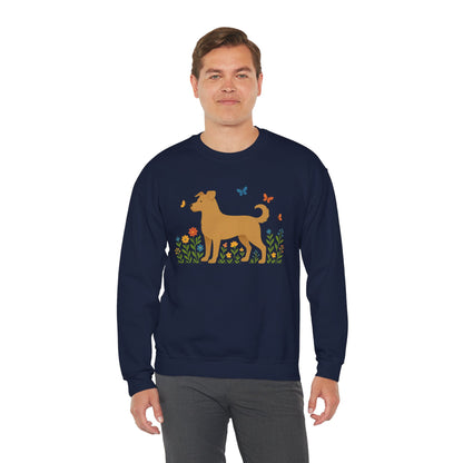 Dog Lover's Floral Crewneck Sweatshirt