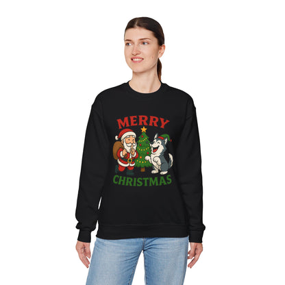 Santa & Husky Holiday Crewneck