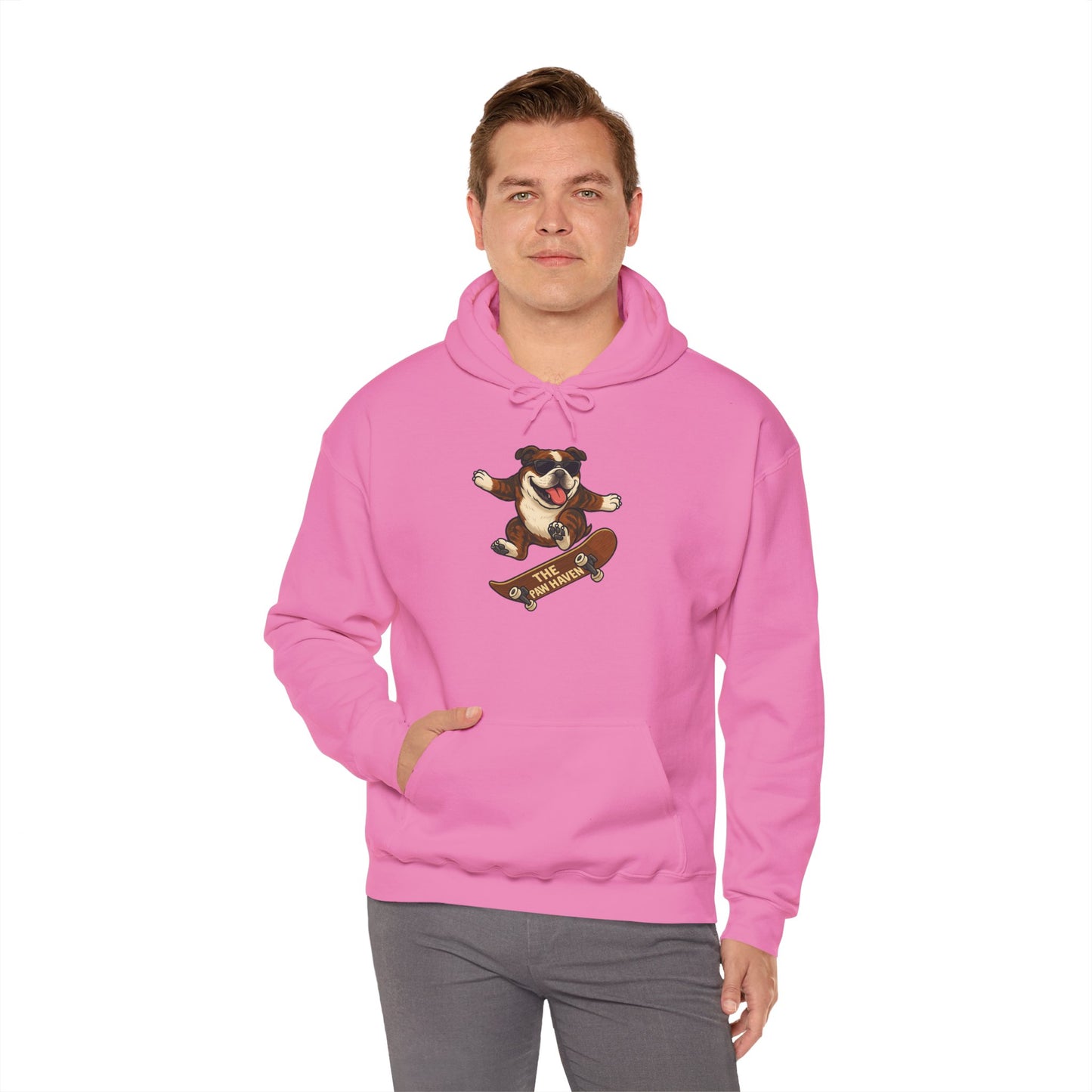 Skateboarding Bulldog Hoodie Sweatshirt