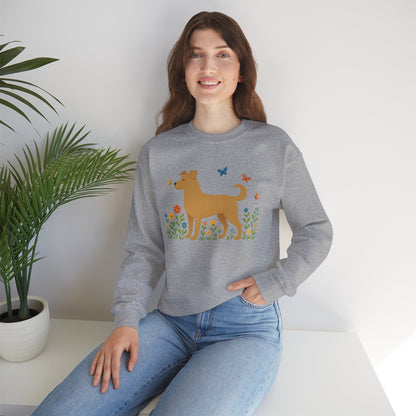 Dog Lover's Floral Crewneck Sweatshirt
