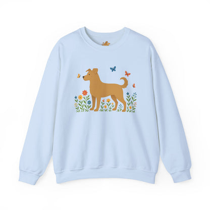 Dog Lover's Floral Crewneck Sweatshirt