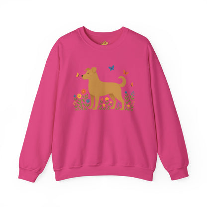 Dog Lover's Floral Crewneck Sweatshirt