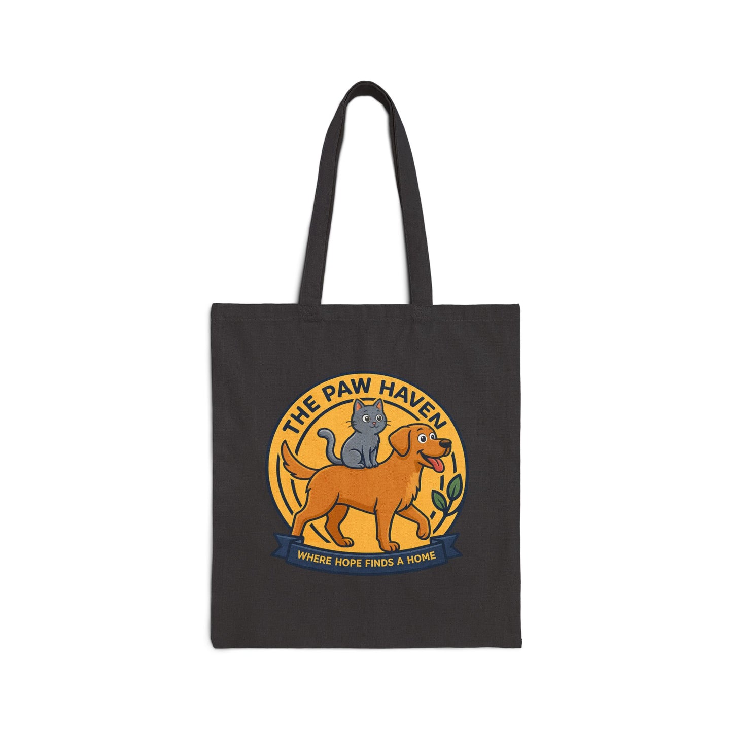 The Paw Haven Cotton Tote (Where hope finds a home)