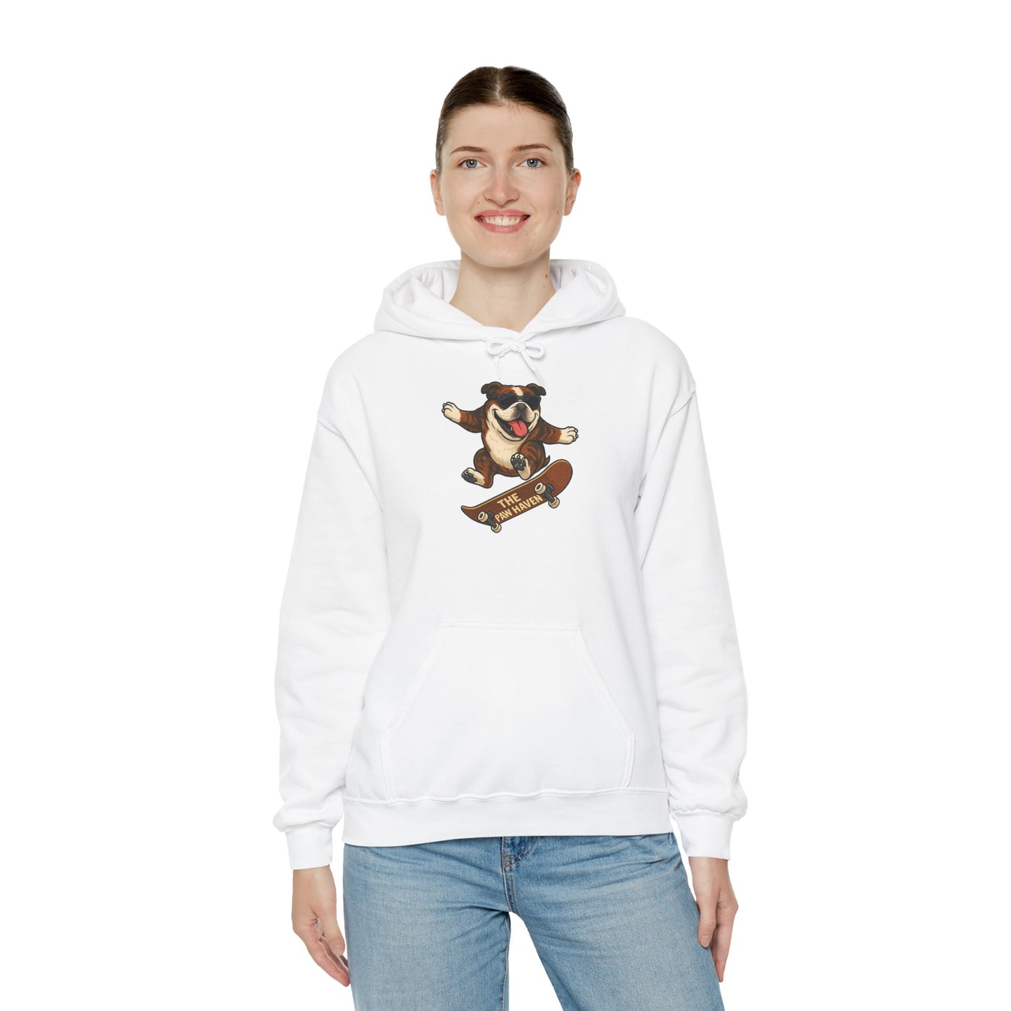 Skateboarding Bulldog Hoodie Sweatshirt